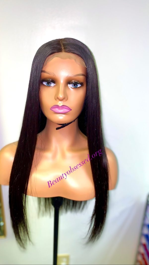 4x4 straight closure wig