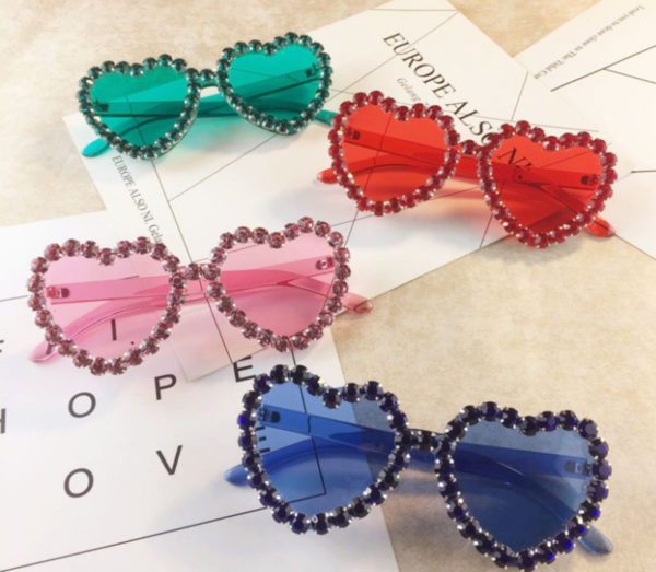 Heart bling shades