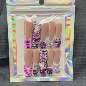 Hello Kitty pink bling press on