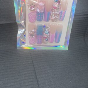 Candy blinged out press on
